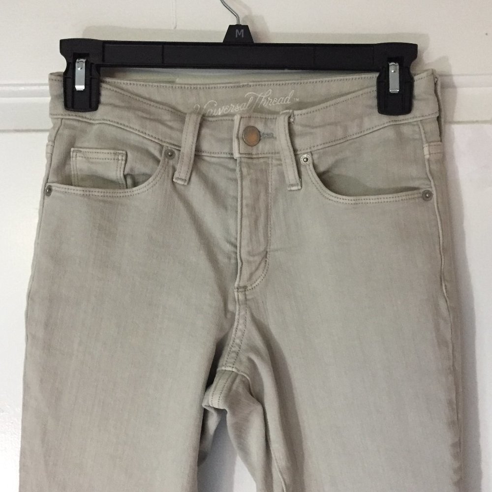 Mid-rise Beige Skinny Jeans